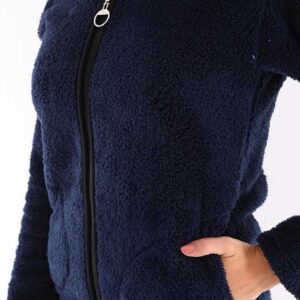 Hanorac cu Fermoar Cocolino Bleumarin foarte pufos și moale la atingere. Ideal pentru persoanele friguroase. Alege calitatea la preturi mici!