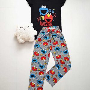 Pijama Dama Cookie Monster Negru din bumbac. Potrivita pentru persoanele vesele, iubitoare de confort. Somnul de calitate presupune o pijama pe masura!